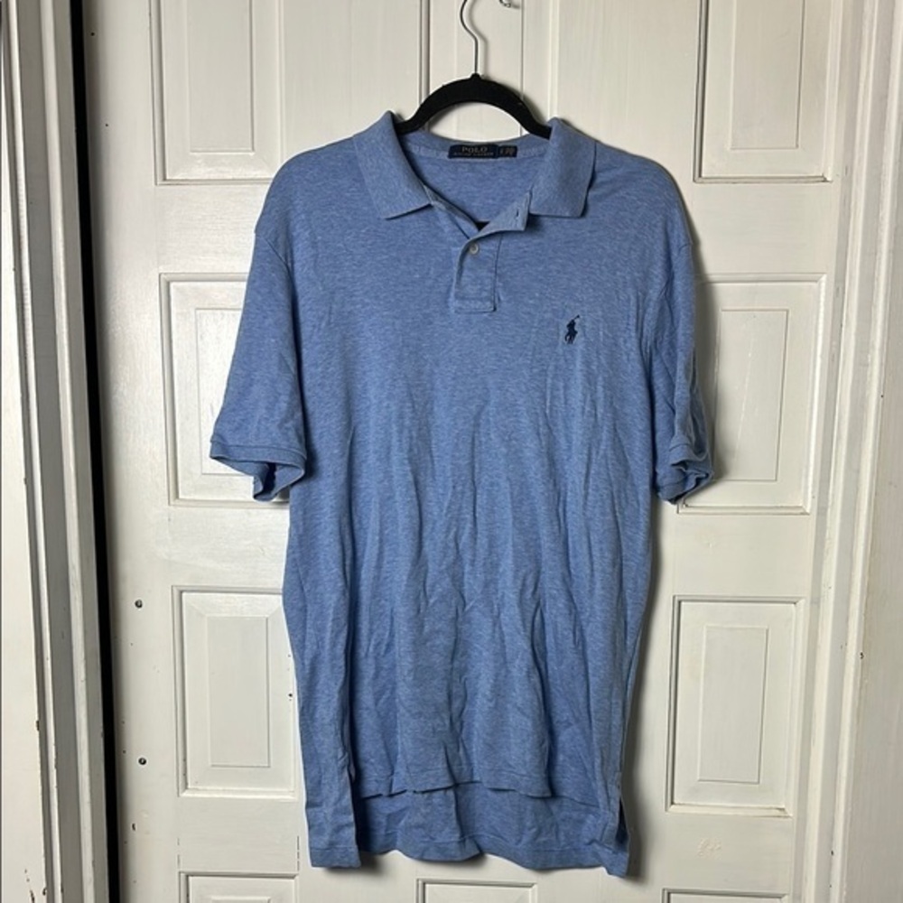 Polo Ralph Lauren Short Sleeve Polo Shirt Large Light Blue